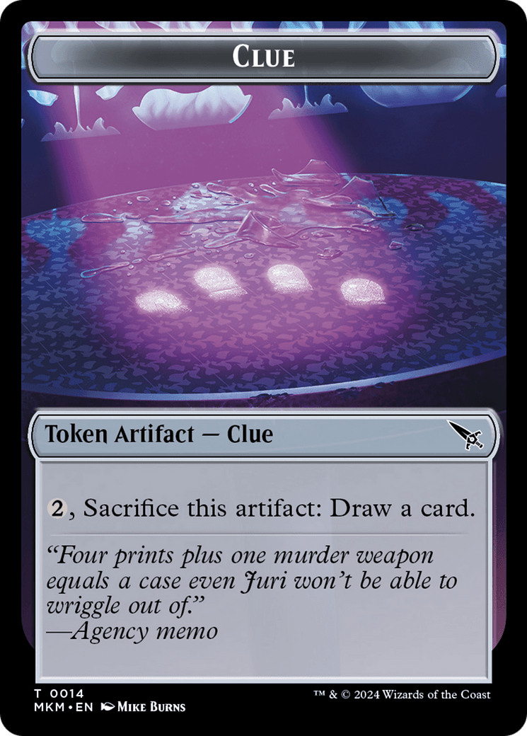 Clue (0014) // A 0041 Double-Sided Token [Murders at Karlov Manor Tokens] MTG Single Magic: The Gathering  | Multizone: Comics And Games