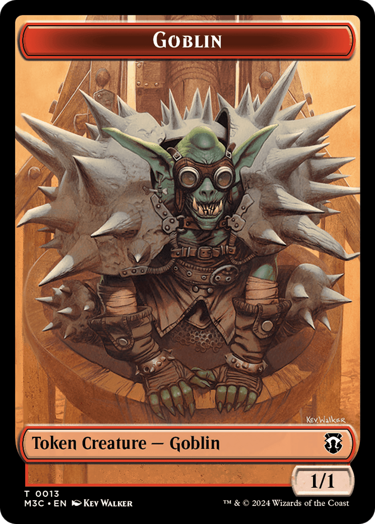 Goblin (Ripple Foil) // Tarmogoyf Double-Sided Token [Modern Horizons 3 Commander Tokens] MTG Single Magic: The Gathering  | Multizone: Comics And Games