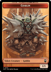 Goblin (Ripple Foil) // Tarmogoyf Double-Sided Token [Modern Horizons 3 Commander Tokens] MTG Single Magic: The Gathering  | Multizone: Comics And Games