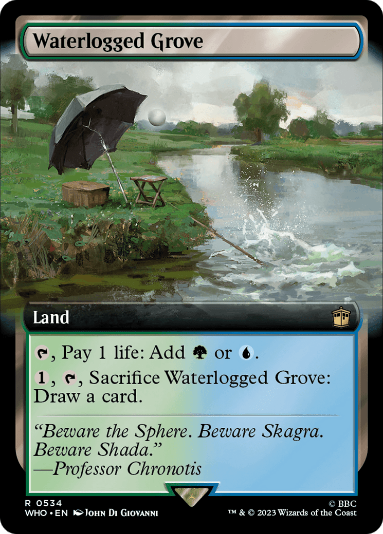 Waterlogged Grove (Extended Art) [Doctor Who] MTG Single Magic: The Gathering  | Multizone: Comics And Games