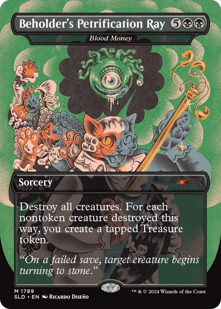 Beholder's Petrification Ray - Blood Money [Secret Lair Drop Series] MTG Single Magic: The Gathering  | Multizone: Comics And Games