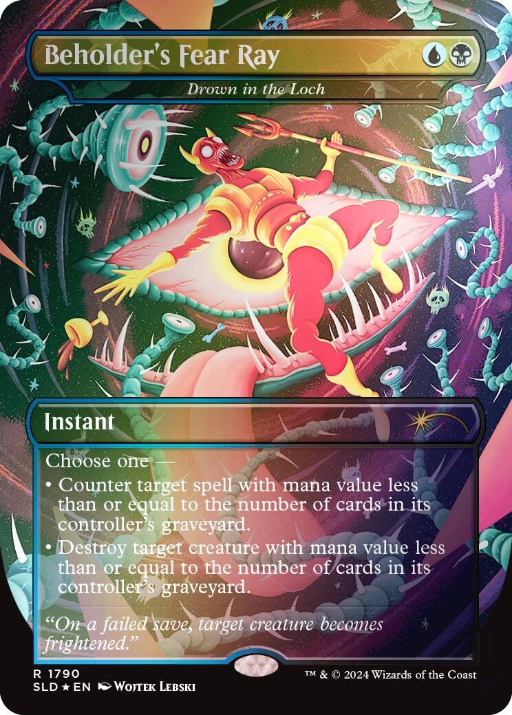 Beholder's Fear Ray - Drown in the Loch (Rainbow Foil) [Secret Lair Drop Series] MTG Single Magic: The Gathering  | Multizone: Comics And Games