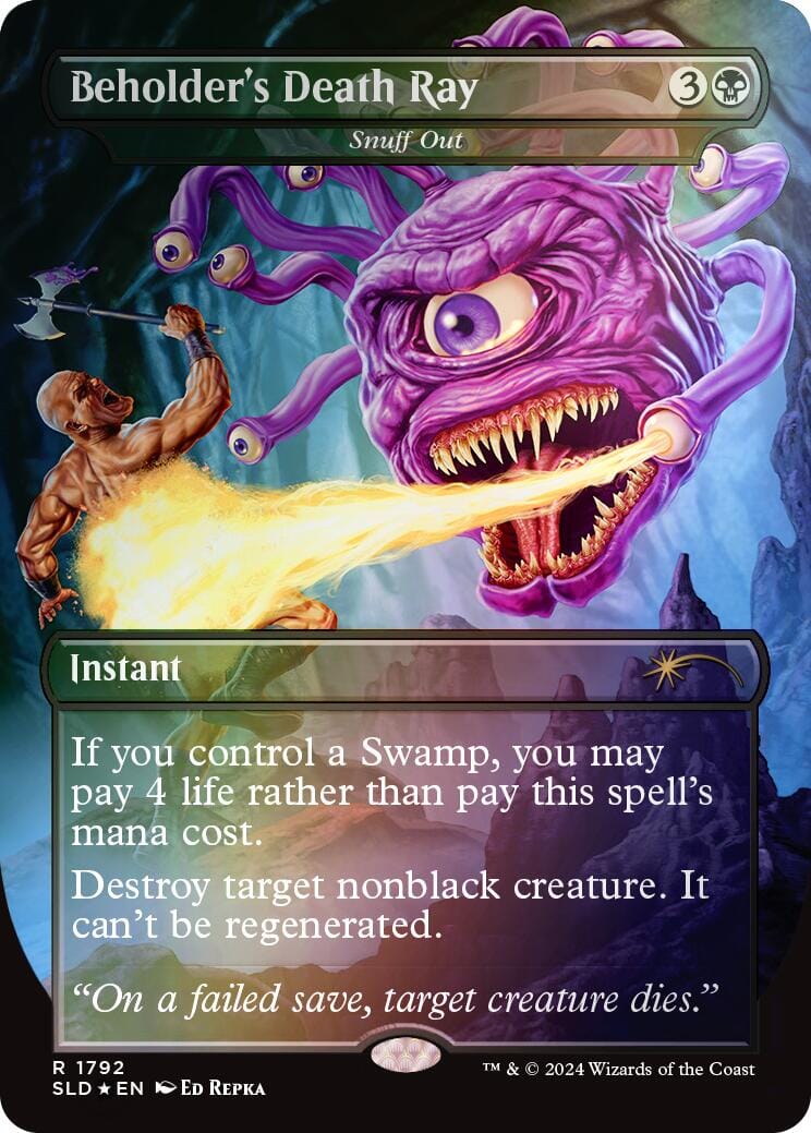 Beholder's Death Ray - Snuff Out (Rainbow Foil) [Secret Lair Drop Series] MTG Single Magic: The Gathering  | Multizone: Comics And Games