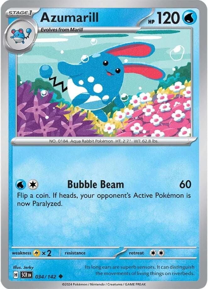 Azumarill (034/142) [Scarlet & Violet: Stellar Crown] Pokemon Single Pokémon  | Multizone: Comics And Games