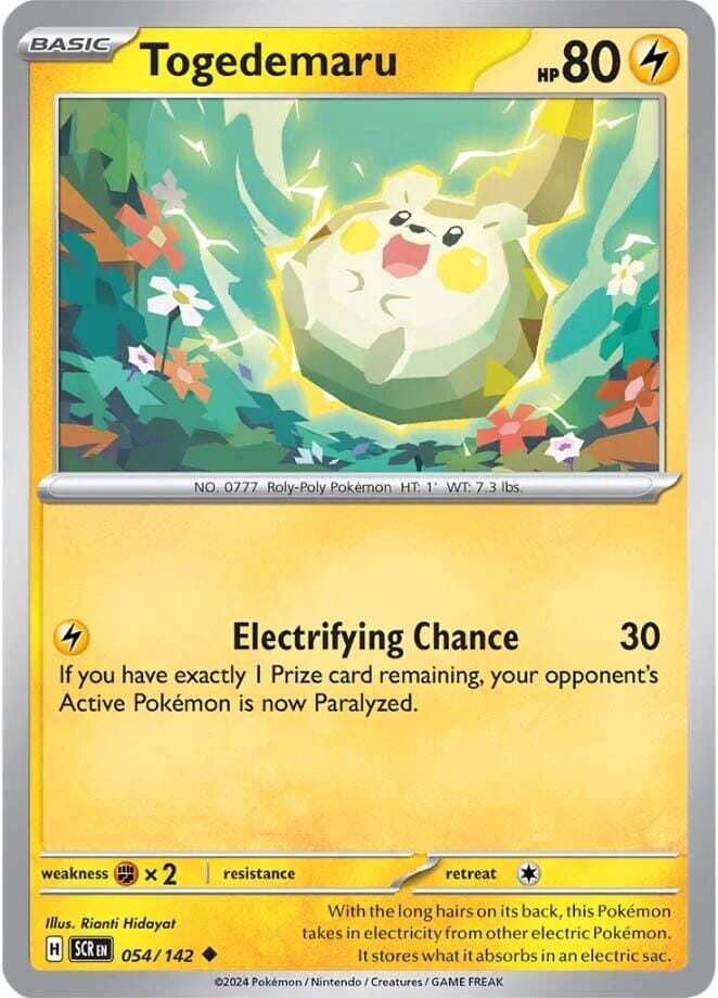 Togedemaru (054/142) [Scarlet & Violet: Stellar Crown] Pokemon Single Pokémon  | Multizone: Comics And Games