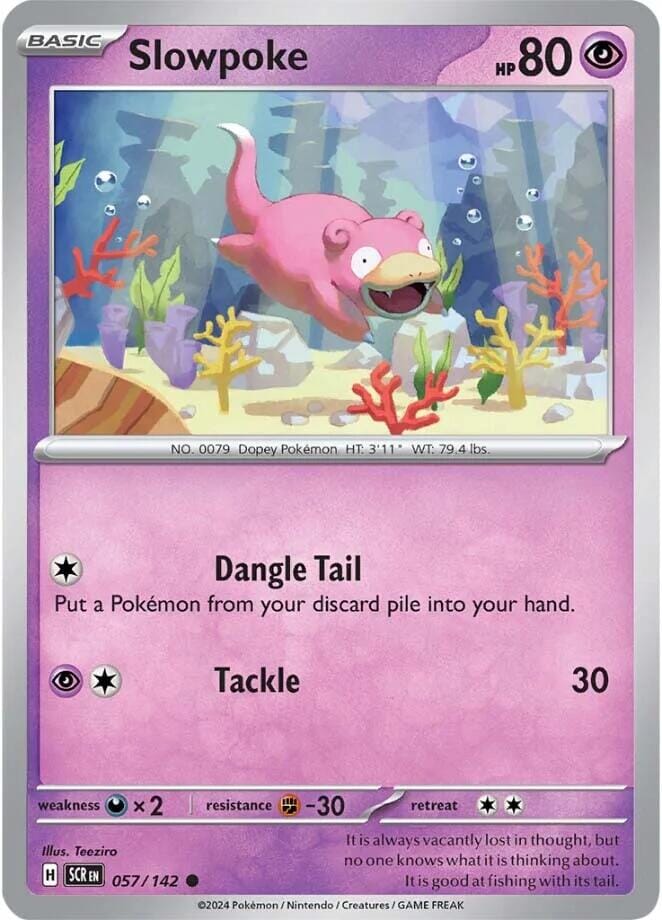 Slowpoke (057/142) [Scarlet & Violet: Stellar Crown] Pokemon Single Pokémon  | Multizone: Comics And Games
