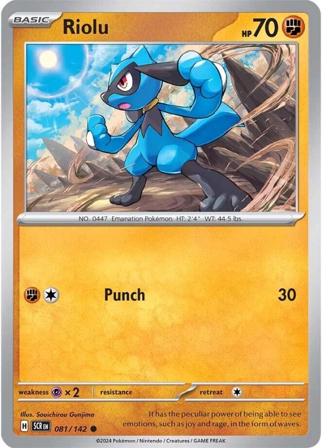 Riolu (081/142) [Scarlet & Violet: Stellar Crown] Pokemon Single Pokémon  | Multizone: Comics And Games