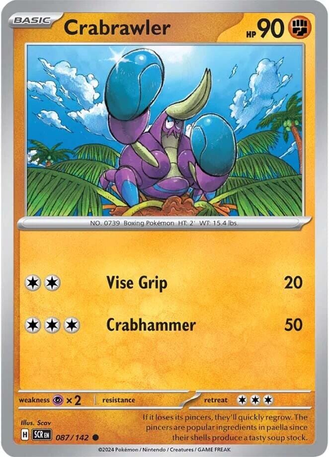 Crabrawler (087/142) [Scarlet & Violet: Stellar Crown] Pokemon Single Pokémon  | Multizone: Comics And Games