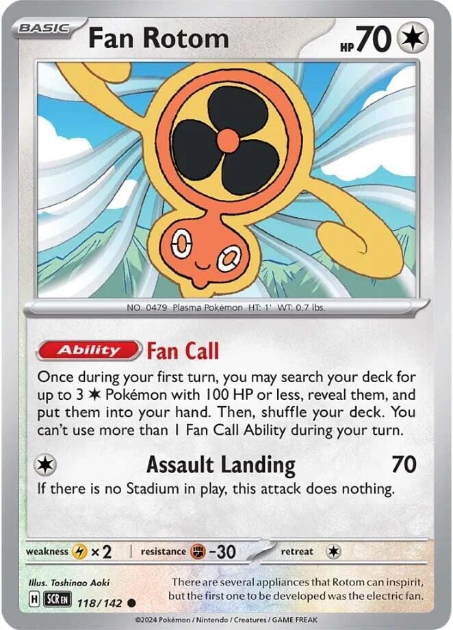 Fan Rotom (118/142) [Scarlet & Violet: Stellar Crown] Pokemon Single Pokémon  | Multizone: Comics And Games
