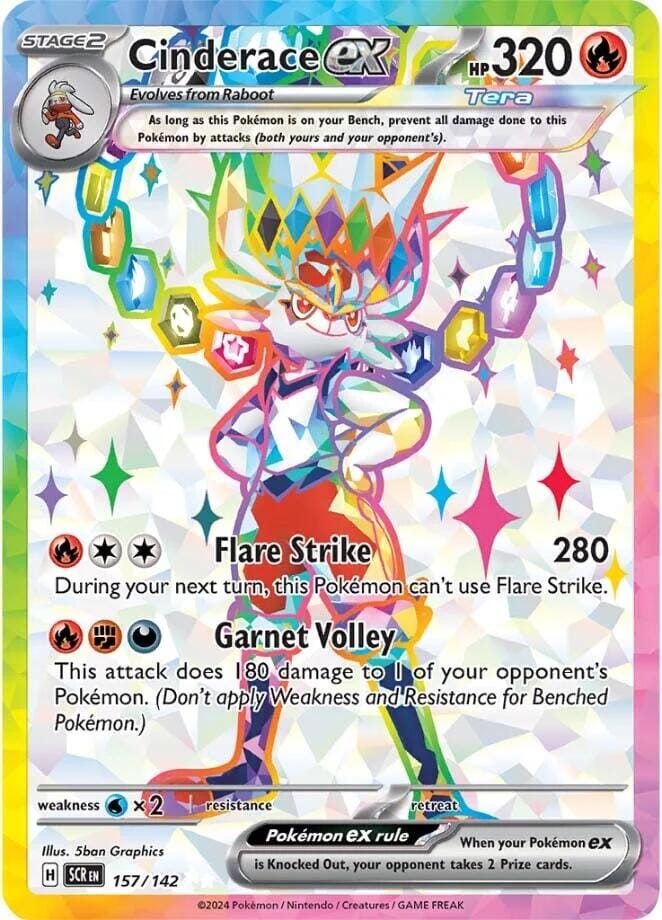 Cinderace ex (157/142) [Scarlet & Violet: Stellar Crown] Pokemon Single Pokémon  | Multizone: Comics And Games