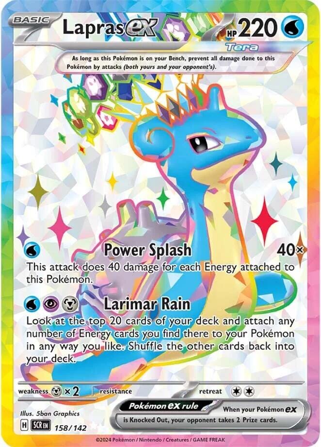 Lapras ex (158/142) [Scarlet & Violet: Stellar Crown] Pokemon Single Pokémon  | Multizone: Comics And Games