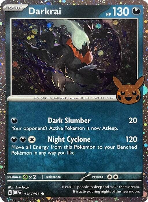 Darkrai (136/197) (Cosmos Holo) [Trick or Trade 2024] Pokemon Single Pokémon  | Multizone: Comics And Games