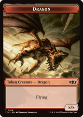 Dragon (0014) // Treasure Double-Sided Token [Tarkir: Dragonstorm Commander Tokens] MTG Single Magic: The Gathering  | Multizone: Comics And Games