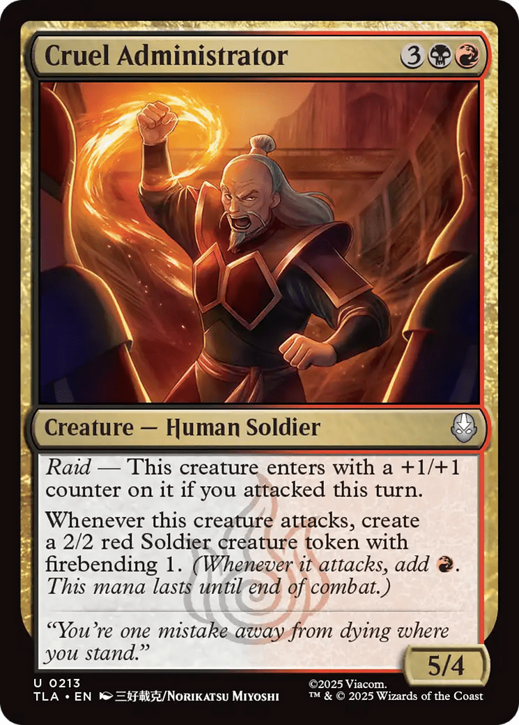 Cruel Administrator [Avatar: The Last Airbender] MTG Single Magic: The Gathering  | Multizone: Comics And Games