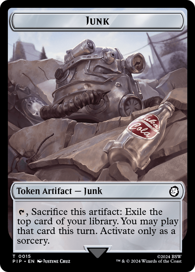 Junk // Human Knight Double-Sided Token [Fallout Tokens] MTG Single Magic: The Gathering  | Multizone: Comics And Games