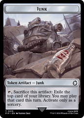 Junk // Human Knight Double-Sided Token [Fallout Tokens] MTG Single Magic: The Gathering  | Multizone: Comics And Games