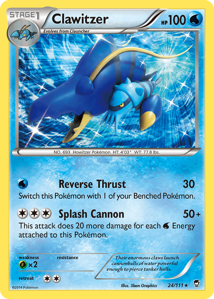Clawitzer (24/111) [XY: Furious Fists] Pokemon Single Pokémon  | Multizone: Comics And Games