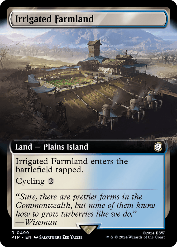 Irrigated Farmland (Extended Art) [Fallout] MTG Single Magic: The Gathering  | Multizone: Comics And Games