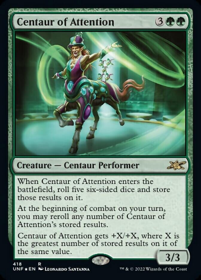 Centaur of Attention (Galaxy Foil) [Unfinity] MTG Single Magic: The Gathering  | Multizone: Comics And Games