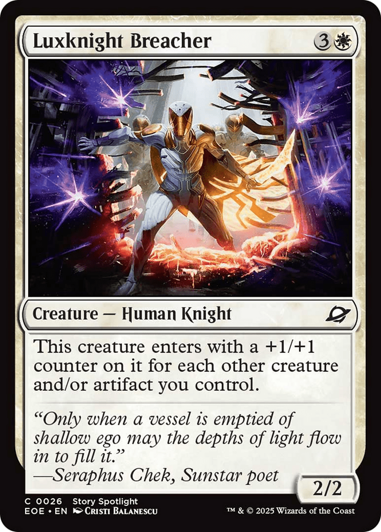 Luxknight Breacher [Edge of Eternities] MTG Single Magic: The Gathering  | Multizone: Comics And Games