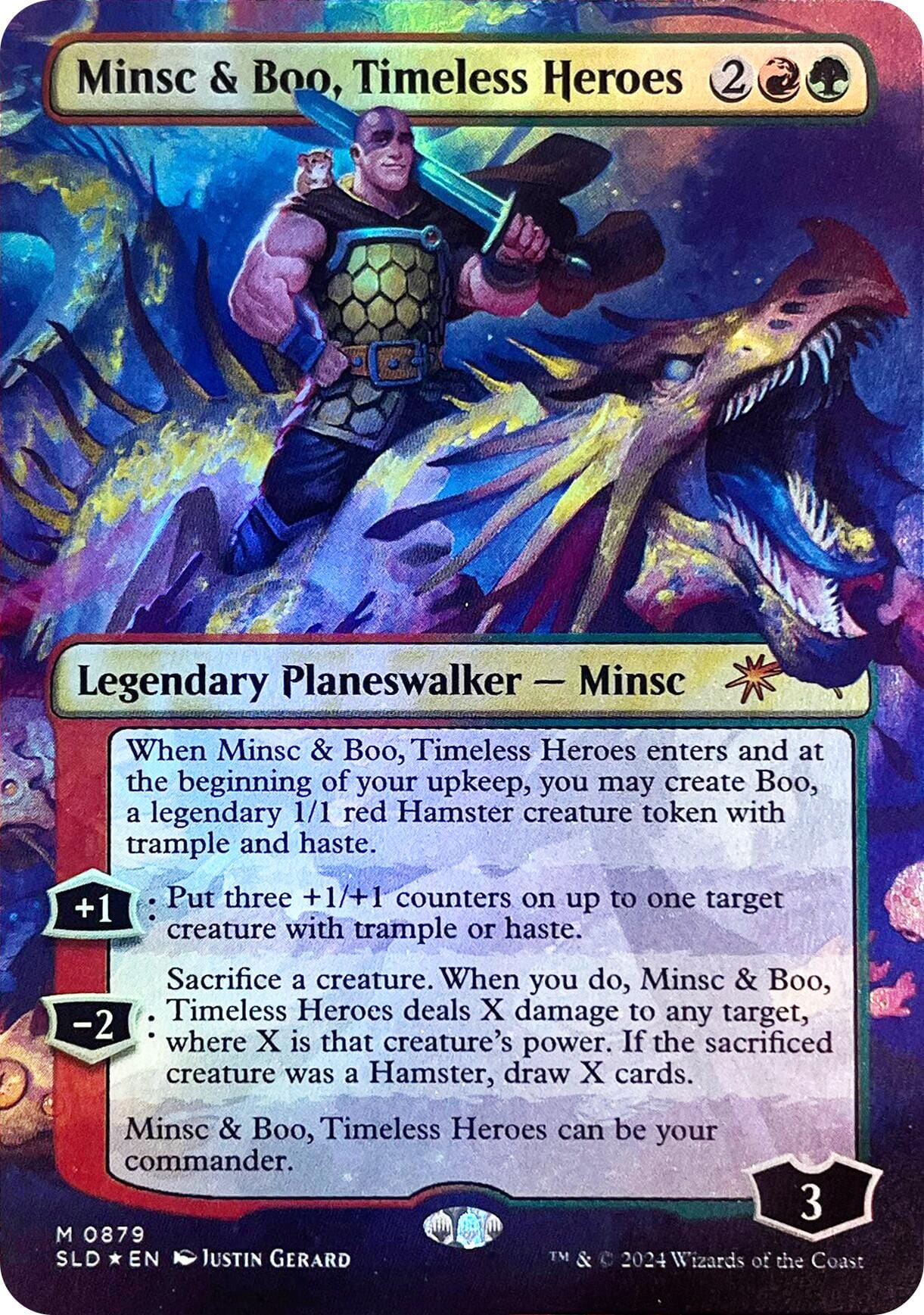 Minsc & Boo, Timeless Heroes (Rainbow Foil) [Secret Lair Drop Series] MTG Single Magic: The Gathering  | Multizone: Comics And Games