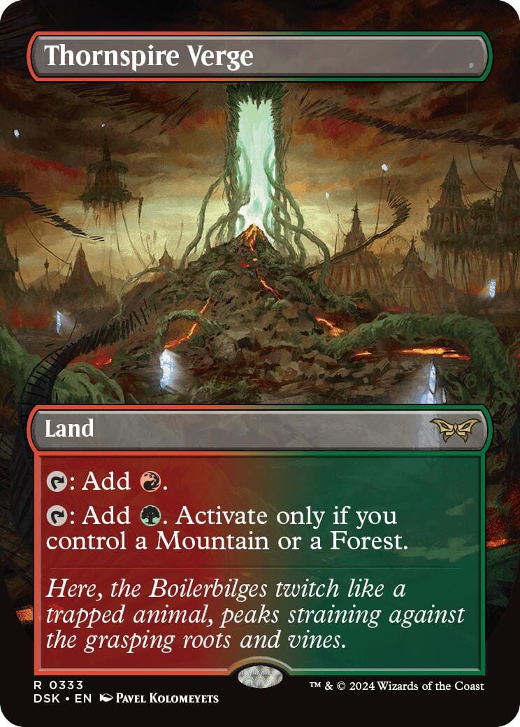 Thornspire Verge (Borderless) [Duskmourn: House of Horror] MTG Single Magic: The Gathering  | Multizone: Comics And Games