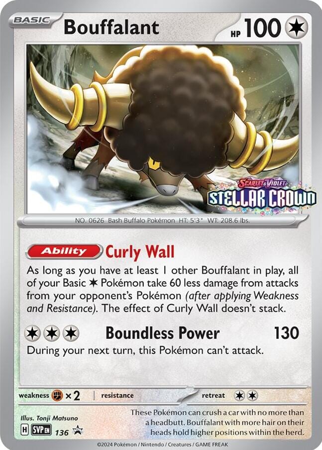 Bouffalant (SVP136) [Scarlet & Violet: Black Star Promos] Pokemon Single Pokémon  | Multizone: Comics And Games