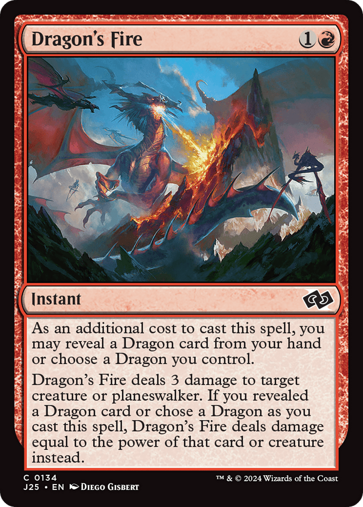 Dragon's Fire [Foundations Jumpstart] MTG Single Magic: The Gathering  | Multizone: Comics And Games