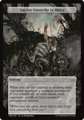 You Are Unworthy of Mercy (Full Art) [Duskmourn: Archenemy] MTG Single Magic: The Gathering  | Multizone: Comics And Games