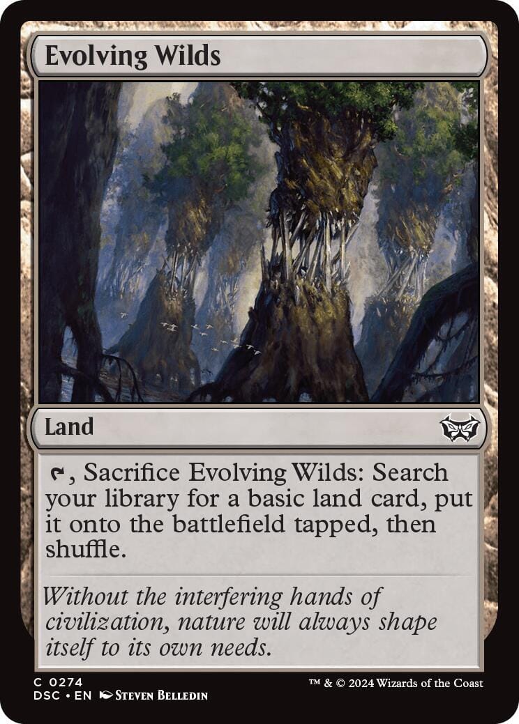 Evolving Wilds [Duskmourn: House of Horror Commander] MTG Single Magic: The Gathering  | Multizone: Comics And Games