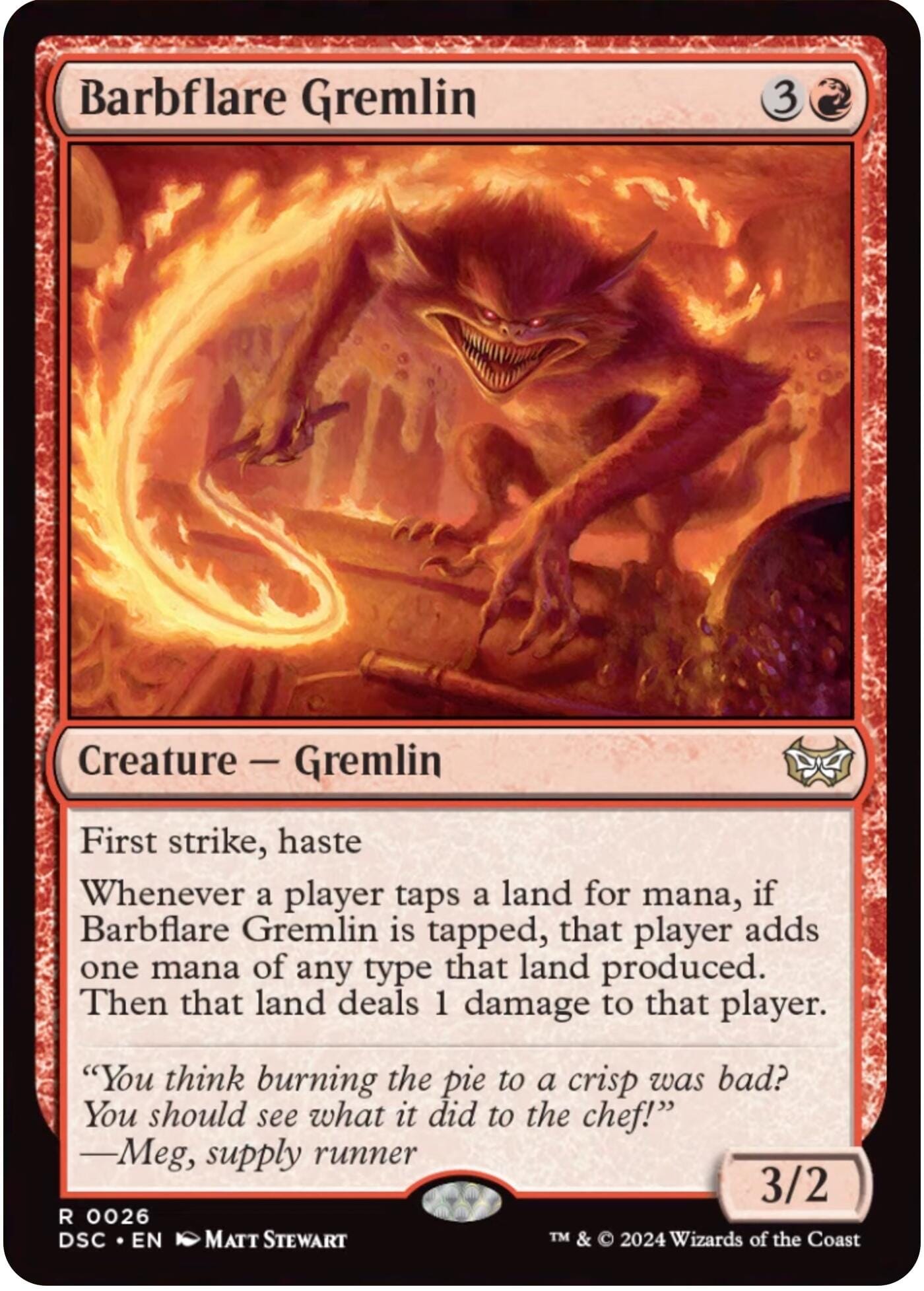 Barbflare Gremlin [Duskmourn: House of Horror Commander] MTG Single Magic: The Gathering  | Multizone: Comics And Games