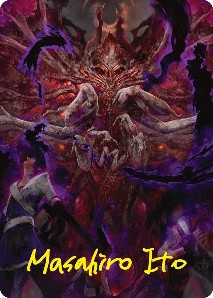 Damnation Art Card (Gold-Stamped Signature) [Duskmourn: House of Horror Art Series] MTG Single Magic: The Gathering  | Multizone: Comics And Games