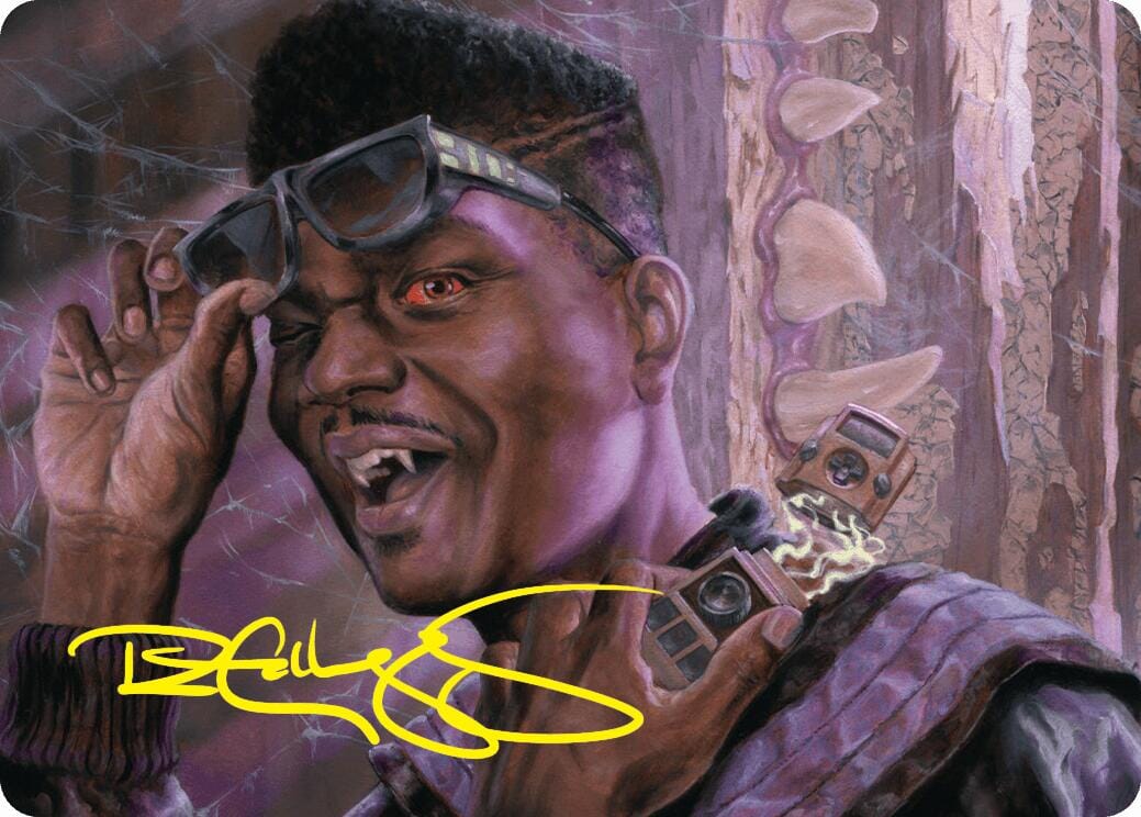 Dashing Bloodsucker Art Card (Gold-Stamped Signature) [Duskmourn: House of Horror Art Series] MTG Single Magic: The Gathering  | Multizone: Comics And Games