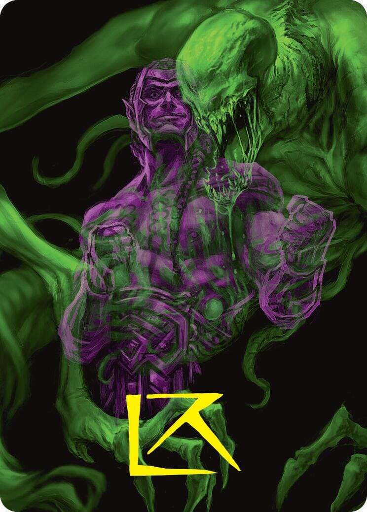 Tyvar, the Pummeler Art Card (Gold-Stamped Signature) [Duskmourn: House of Horror Art Series] MTG Single Magic: The Gathering  | Multizone: Comics And Games
