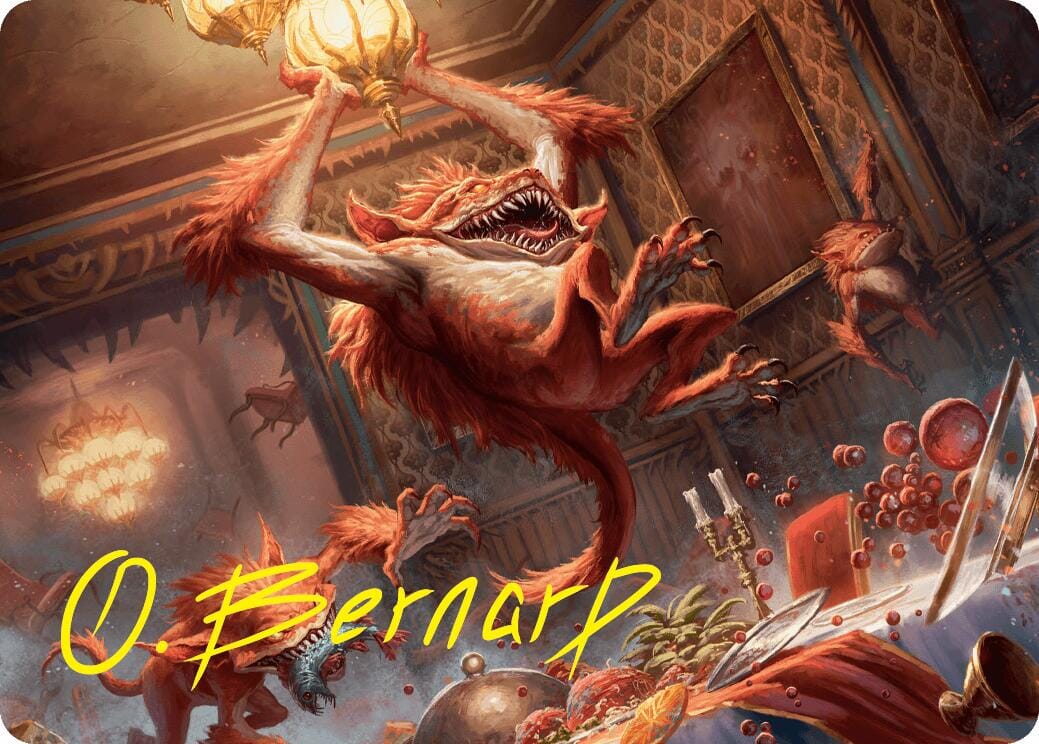 Midnight Mayhem Art Card (Gold-Stamped Signature) [Duskmourn: House of Horror Art Series] MTG Single Magic: The Gathering  | Multizone: Comics And Games