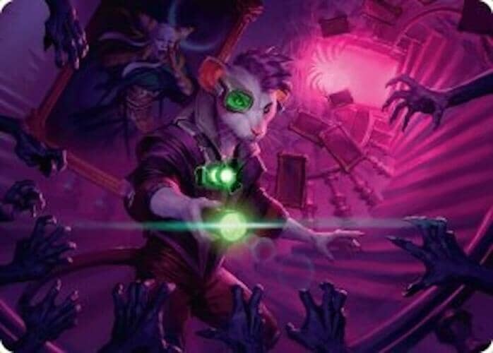 Nashi, Searcher in the Dark Art Card (21/54) [Duskmourn: House of Horror Art Series] MTG Single Magic: The Gathering  | Multizone: Comics And Games