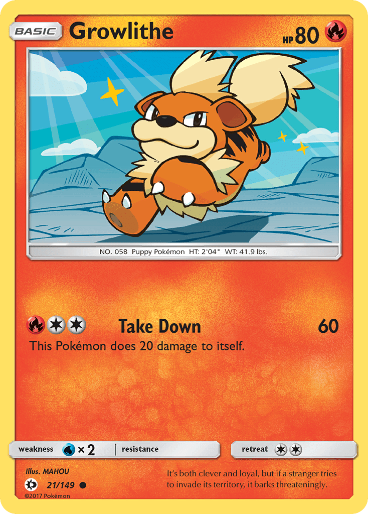 Growlithe (21/149) [Sun & Moon: Base Set] Pokemon Single Pokémon  | Multizone: Comics And Games