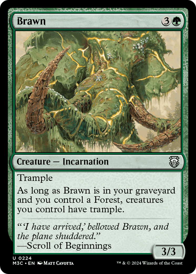 Brawn (Ripple Foil) [Modern Horizons 3 Commander] MTG Single Magic: The Gathering  | Multizone: Comics And Games