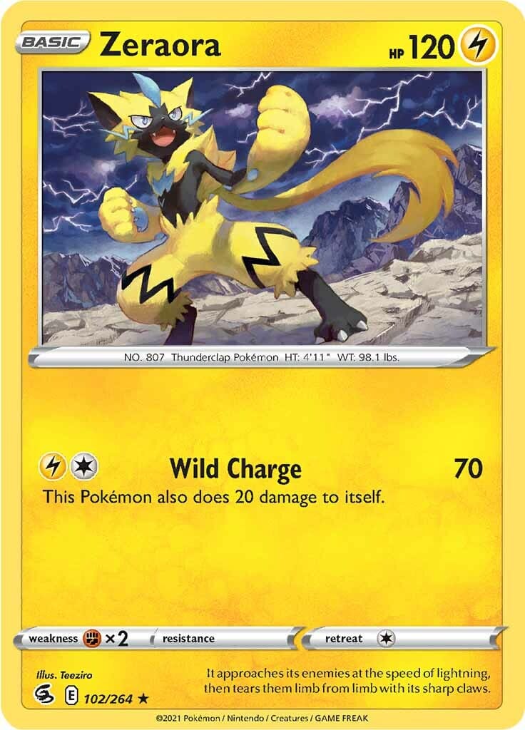Zeraora (102/264) [Sword & Shield: Fusion Strike] Pokemon Single Pokémon  | Multizone: Comics And Games