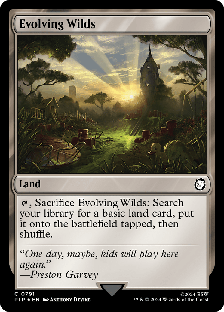 Evolving Wilds (Surge Foil) [Fallout] MTG Single Magic: The Gathering  | Multizone: Comics And Games