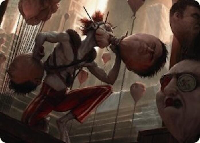 The Jolly Balloon Man Art Card [Duskmourn: House of Horror Art Series] MTG Single Magic: The Gathering  | Multizone: Comics And Games