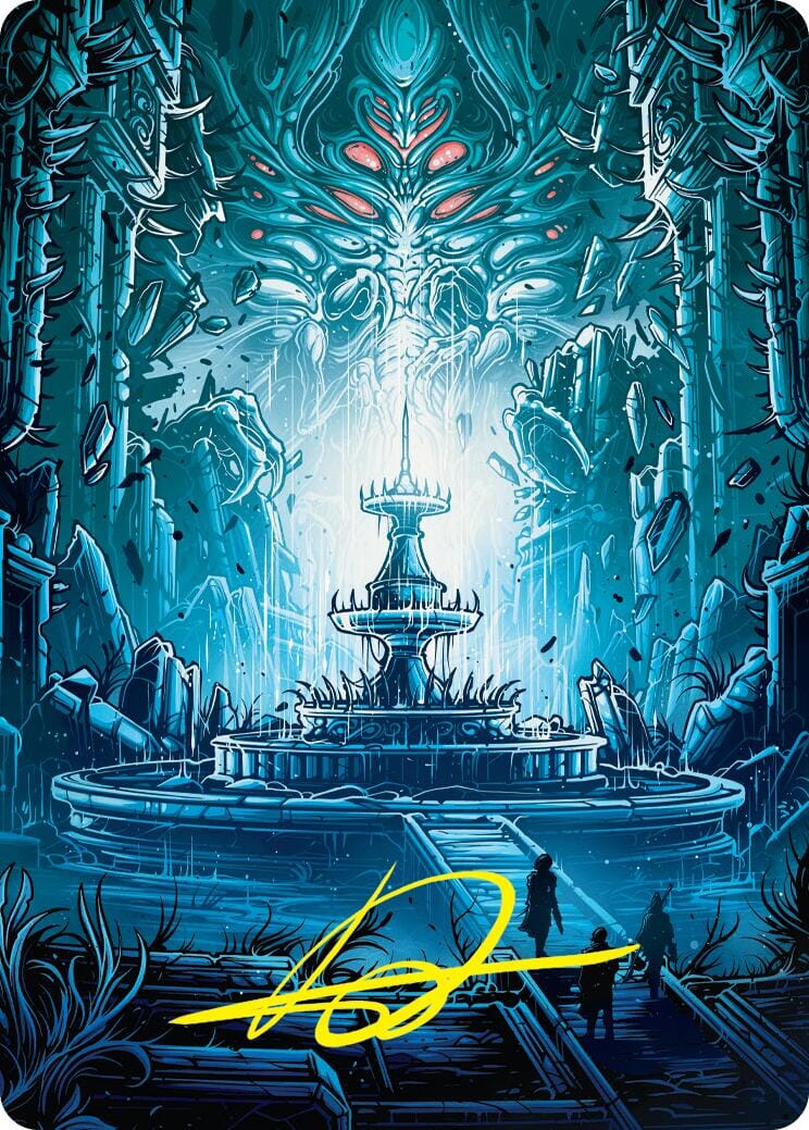 Island Art Card (Gold-Stamped Signature) [Duskmourn: House of Horror Art Series] MTG Single Magic: The Gathering  | Multizone: Comics And Games