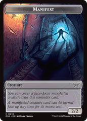 Horror // Manifest Double-Sided Token [Duskmourn: House of Horror Tokens] MTG Single Magic: The Gathering  | Multizone: Comics And Games