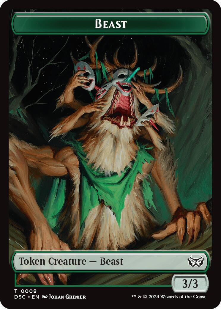 Beast // Scarecrow Double-Sided Token [Duskmourn: House of Horror Commander Tokens] MTG Single Magic: The Gathering  | Multizone: Comics And Games