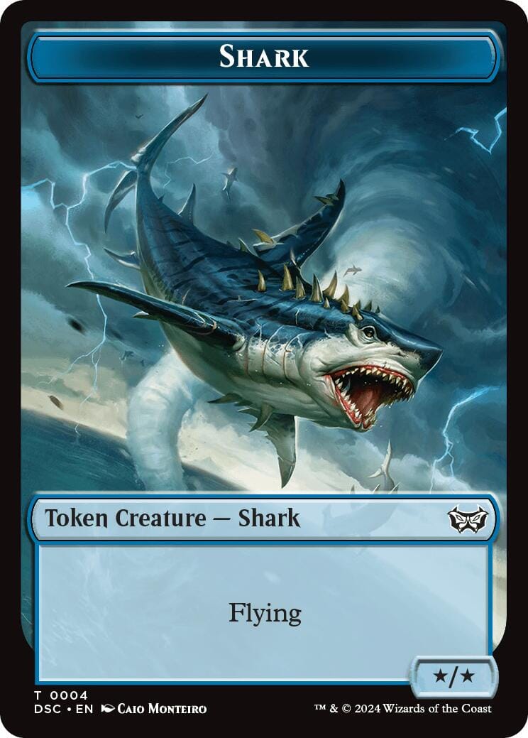 Shark // Copy Double-Sided Token [Duskmourn: House of Horror Commander Tokens] MTG Single Magic: The Gathering  | Multizone: Comics And Games