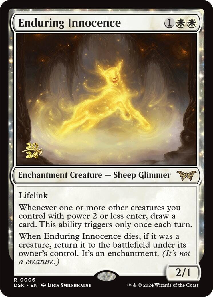 Enduring Innocence [Duskmourn: House of Horror Prerelease Promos] MTG Single Magic: The Gathering  | Multizone: Comics And Games