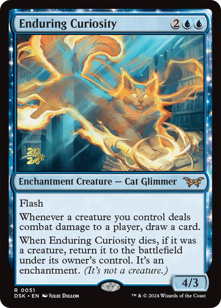 Enduring Curiosity [Duskmourn: House of Horror Prerelease Promos] MTG Single Magic: The Gathering  | Multizone: Comics And Games