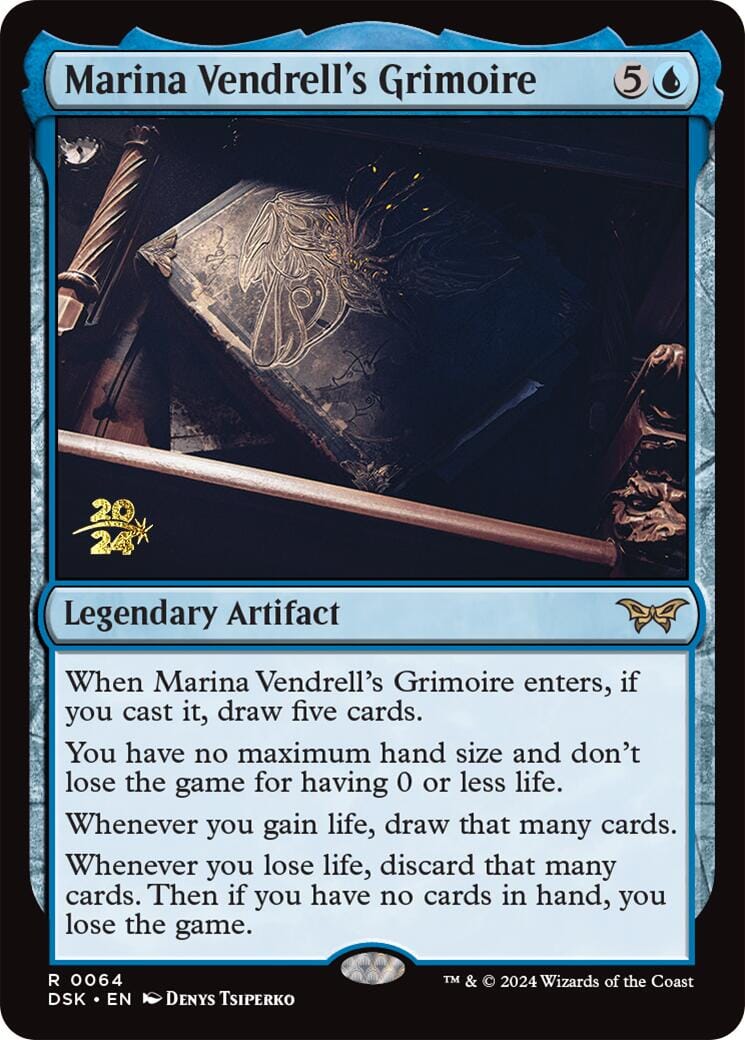 Marina Vendrell's Grimoire [Duskmourn: House of Horror Prerelease Promos] MTG Single Magic: The Gathering  | Multizone: Comics And Games