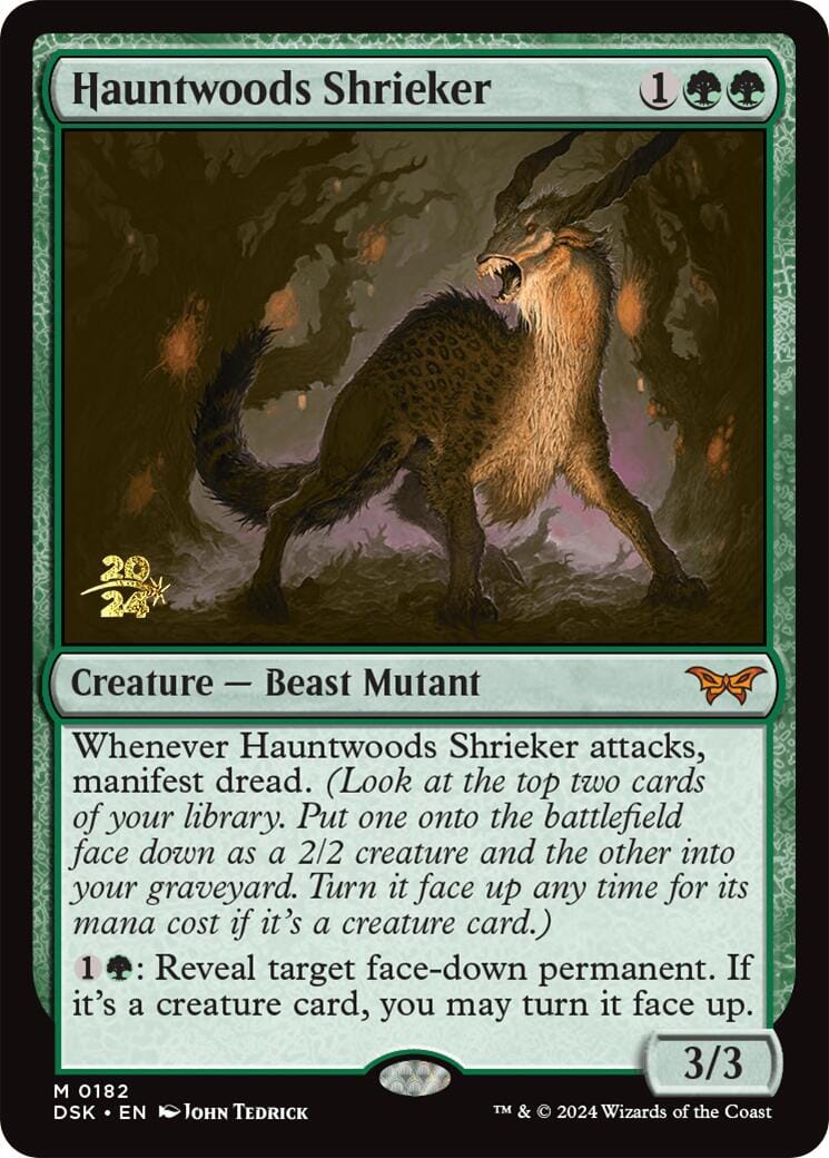 Hauntwoods Shrieker [Duskmourn: House of Horror Prerelease Promos] MTG Single Magic: The Gathering  | Multizone: Comics And Games