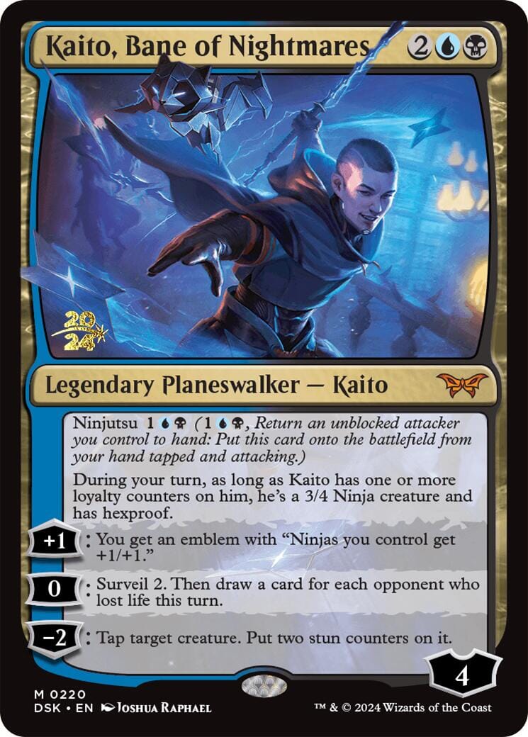 Kaito, Bane of Nightmares [Duskmourn: House of Horror Prerelease Promos] MTG Single Magic: The Gathering  | Multizone: Comics And Games